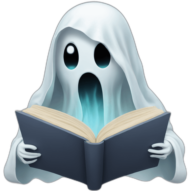 Ghost reading a book emoji