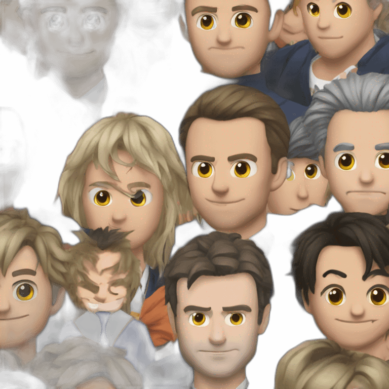 Mix between Sangoku and Emmanuel macron emoji