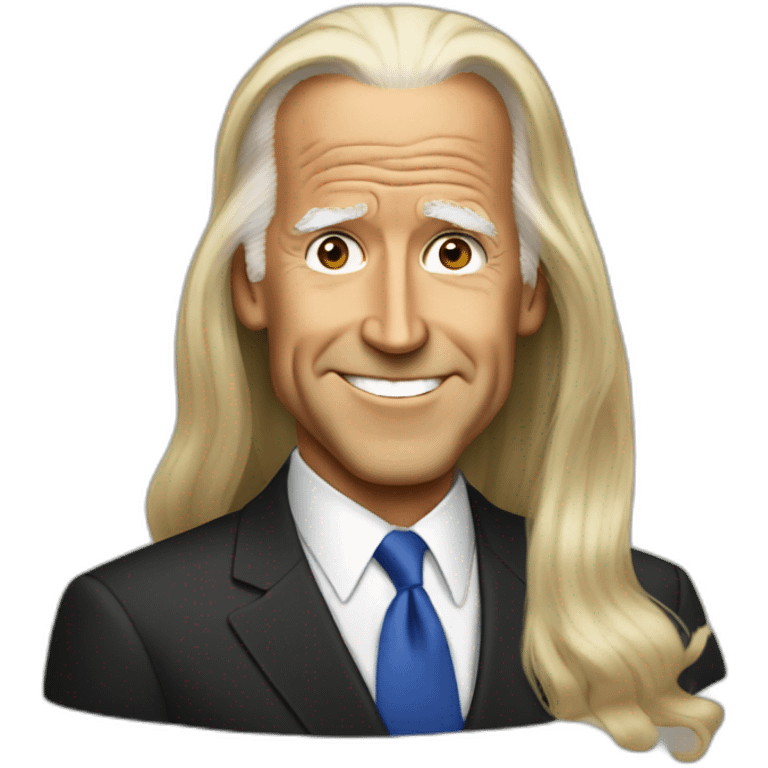 joe biden with long hair emoji