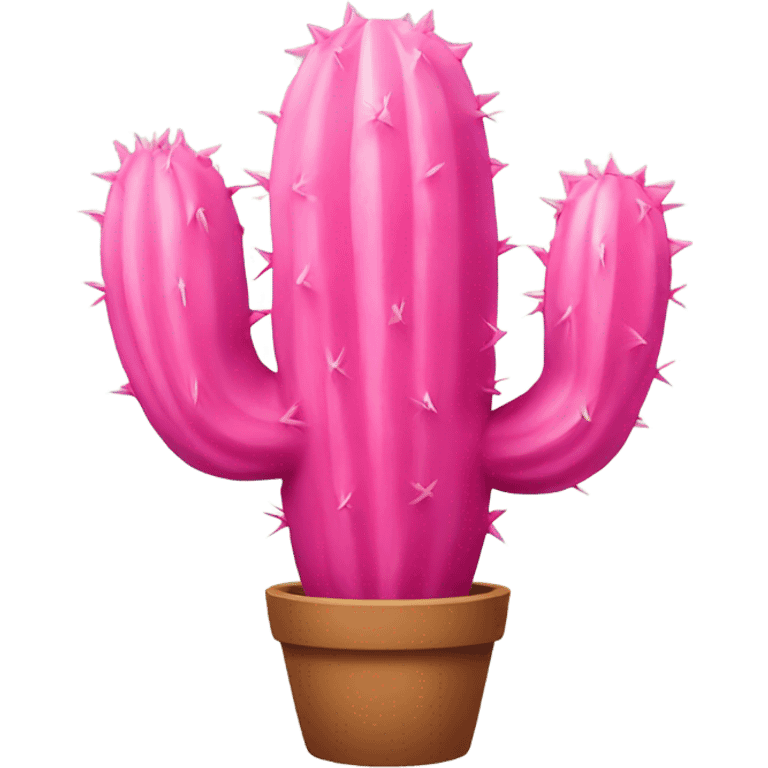 Pink cactus emoji