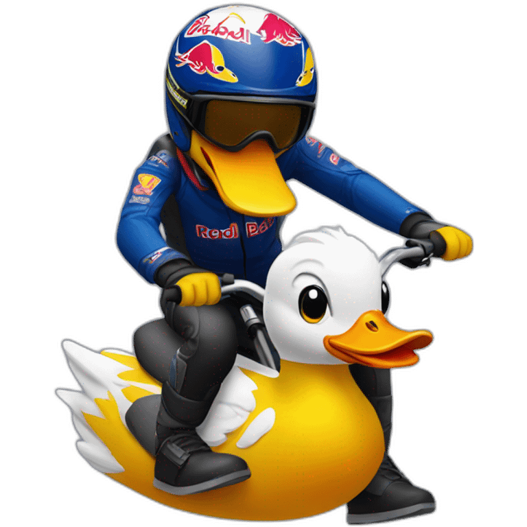 RedBull rider riding a duck  emoji