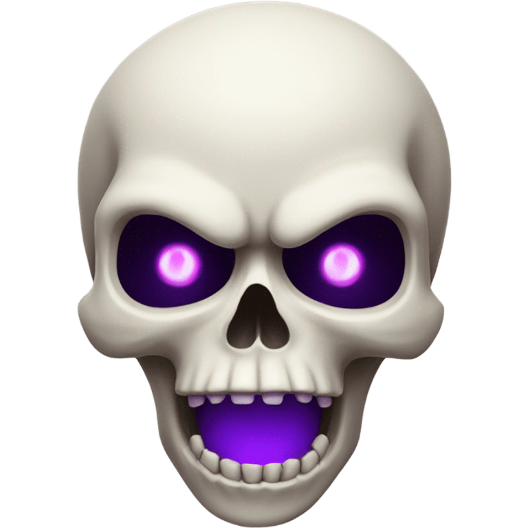 Skull with mouth open and purple eyes emoji