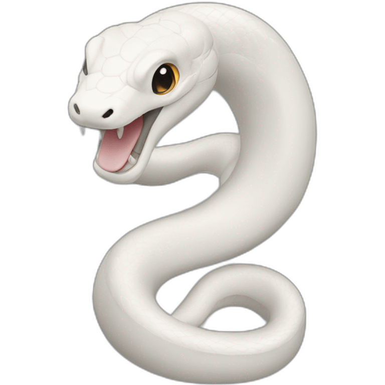 A white snake emoji