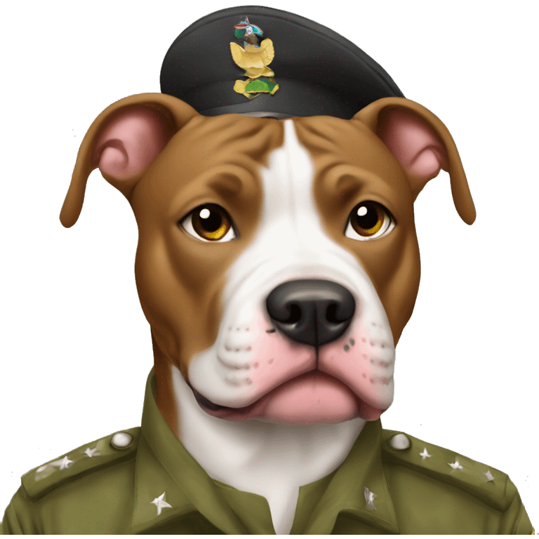 pitbull in the army emoji