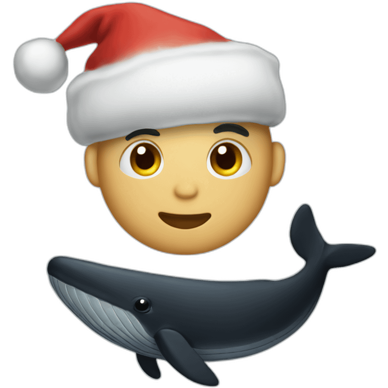 christmas black whale emoji