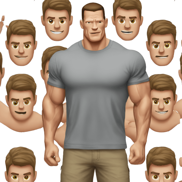 john cena wearing tee emoji