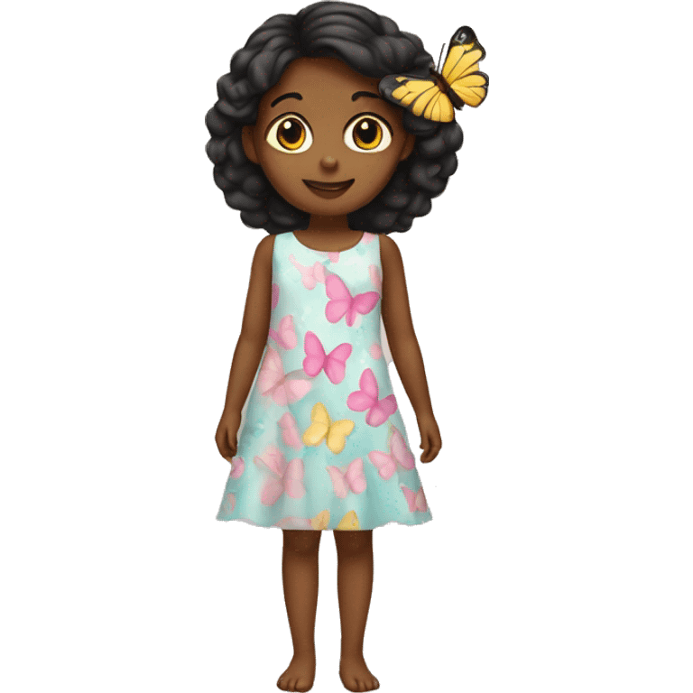 girl wearing butterfly dress emoji