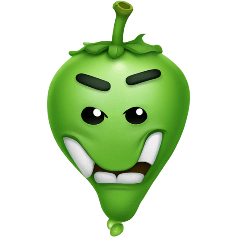 Green pea angry emoji