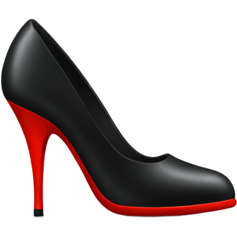 Black heel with red sole  emoji