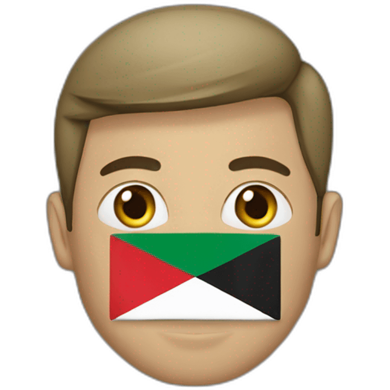 Homme avec le drapeau palestinien  emoji