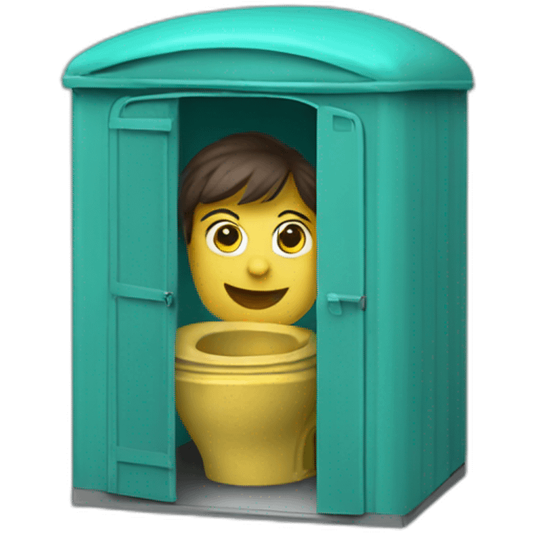 Teal porta potty emoji