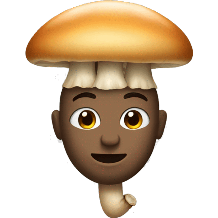 face with a mushroom instead of hair emoji