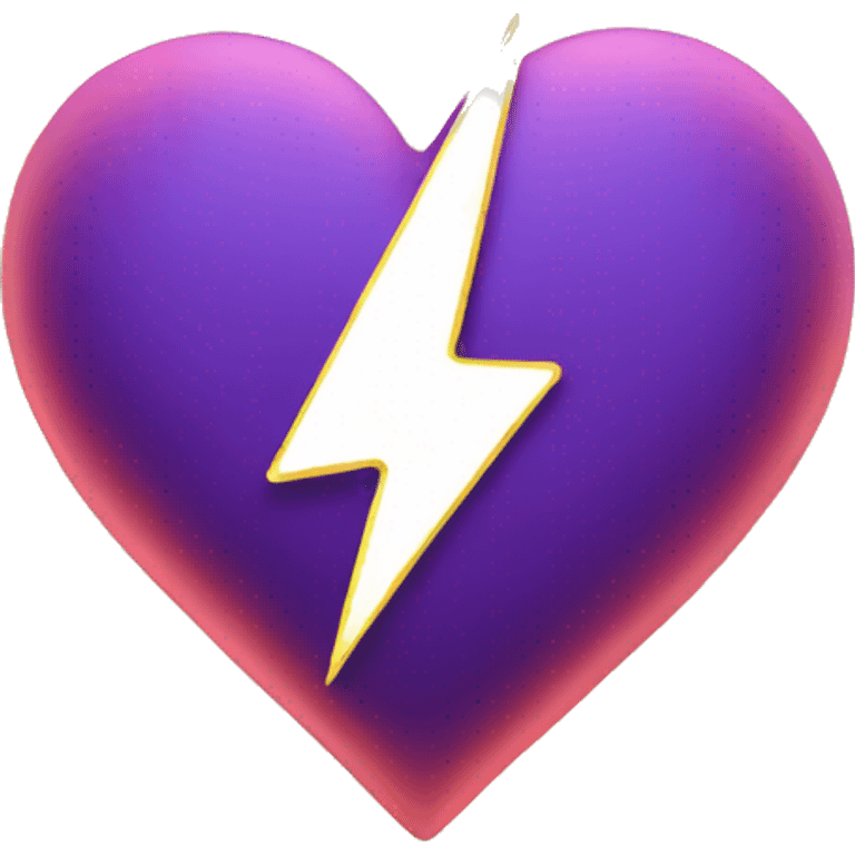 Heart with lightning around it emoji