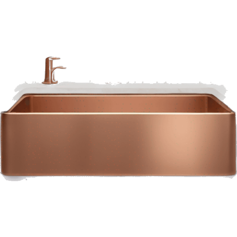 Realistic front facing lavender kitchen counter with rose gold sink. emoji