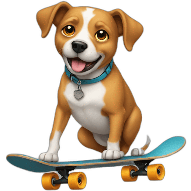 Skateboarding dog emoji