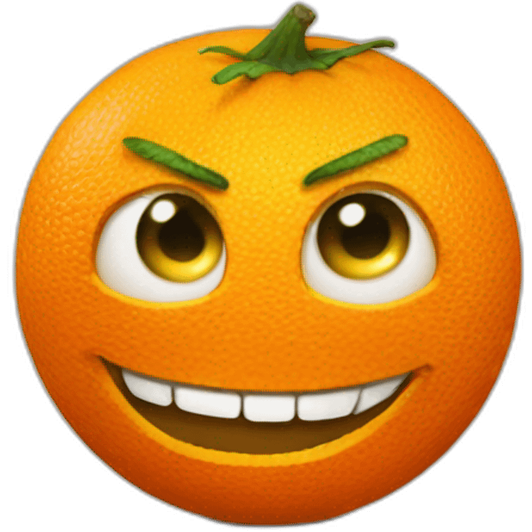 An Annoying Orange emoji