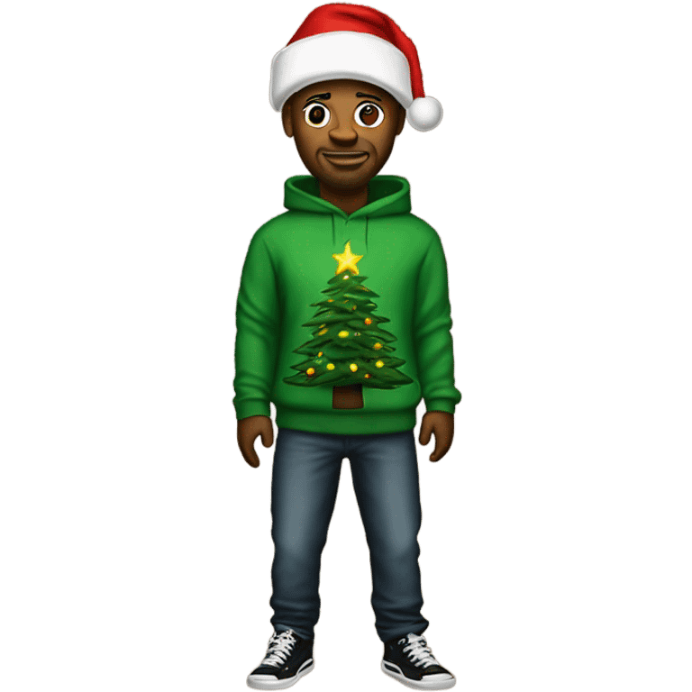 Rapper Christmas Tree emoji