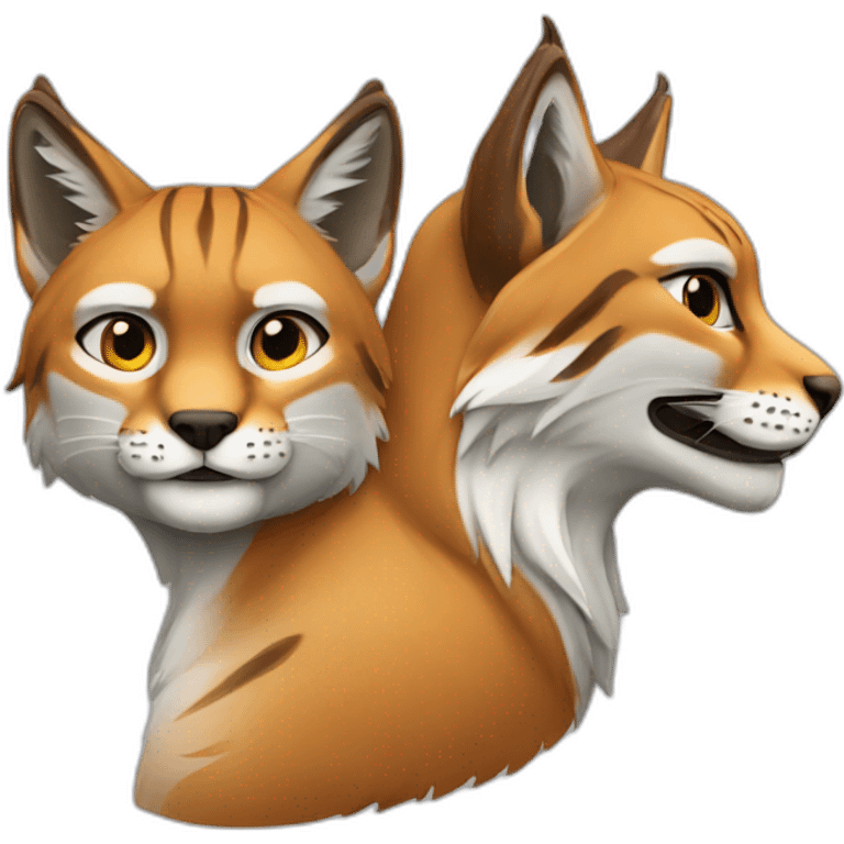 Lynx et renard emoji