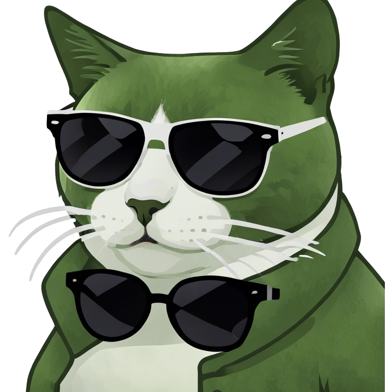 Cat with sunglasses emoji