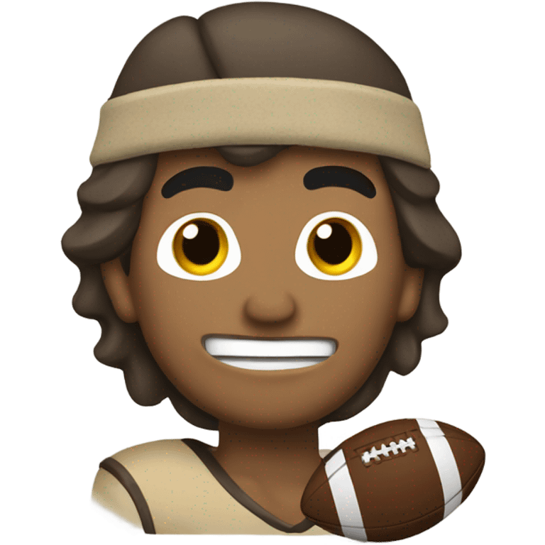 Davy Crockett with a football  emoji