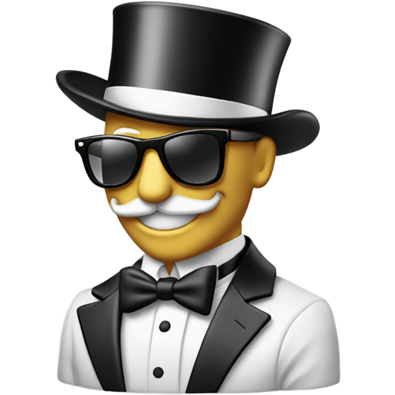 monopoly man celebrating in sunglasses emoji