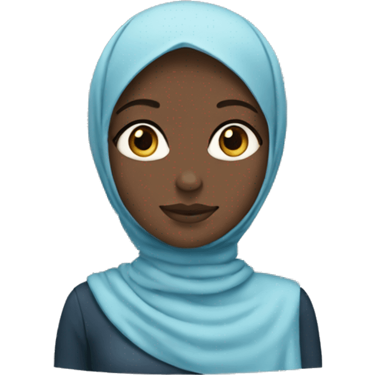 Girl with Hijab and blue eyes emoji