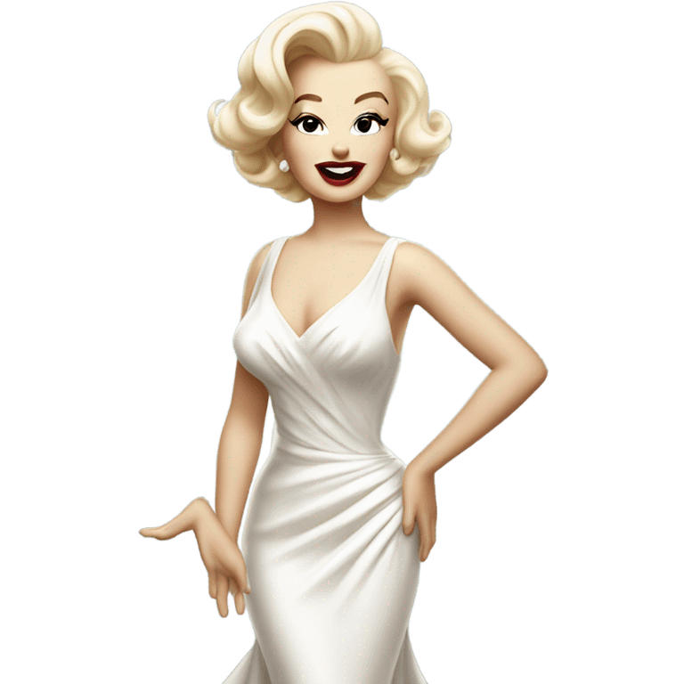 Marilyn monroe wearing white dress emoji