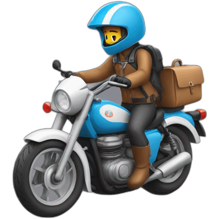 un chat sur une moto emoji