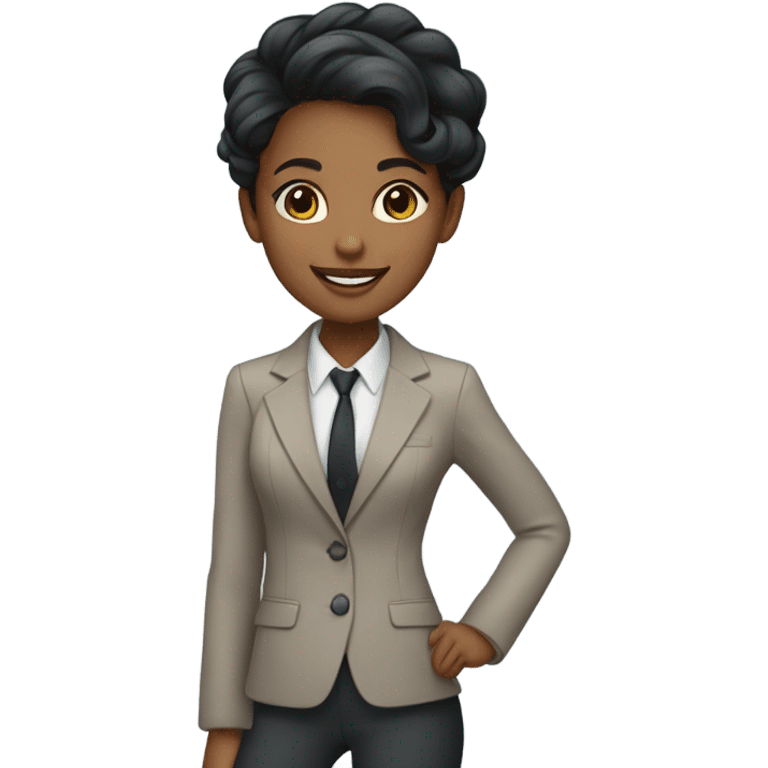 smiling girl in formal attire emoji