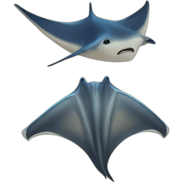 Manta ray and ara tartule  emoji