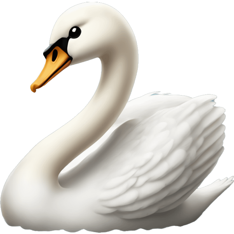 swan with beak open emoji