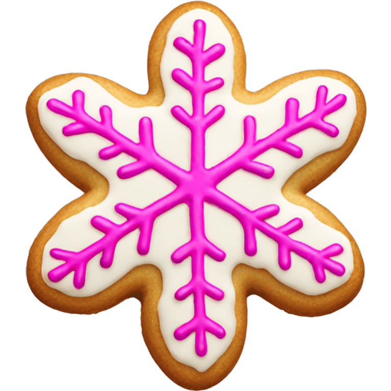 pink snowflake cookie  emoji