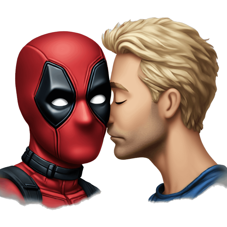 Deadpool kissing Homelander emoji