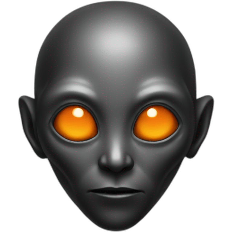 alien black with orange details emoji