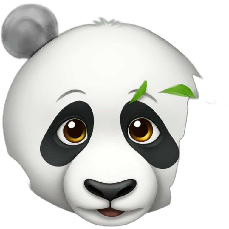 Panda eating bamboo  emoji