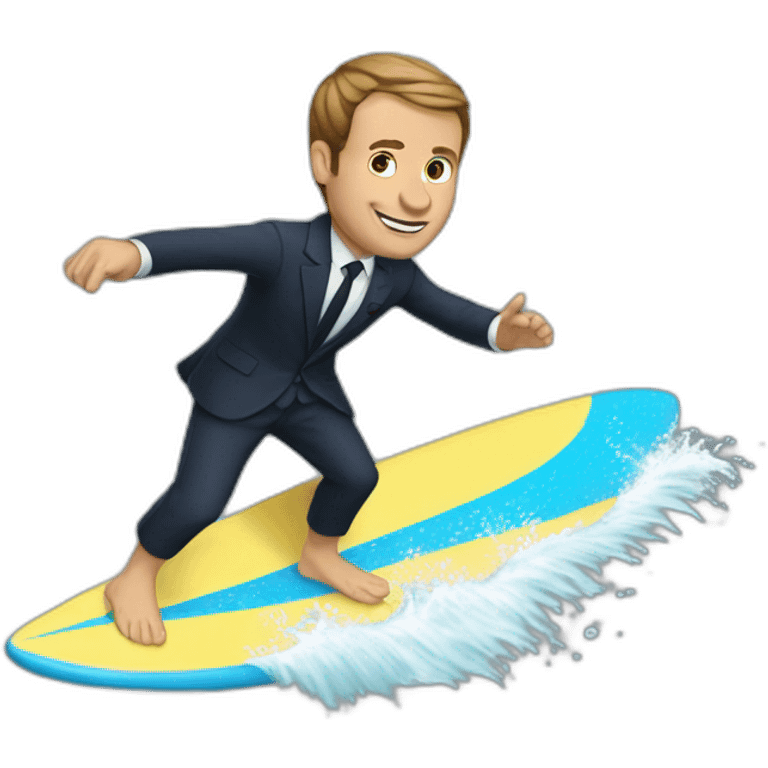 macron do surfing emoji