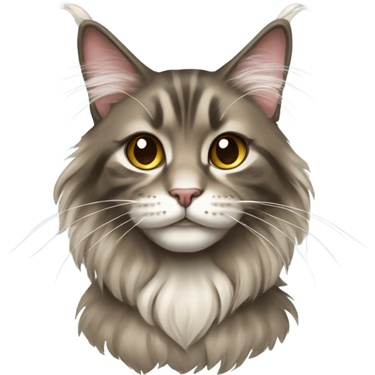 Maine Coon girl with bow emoji