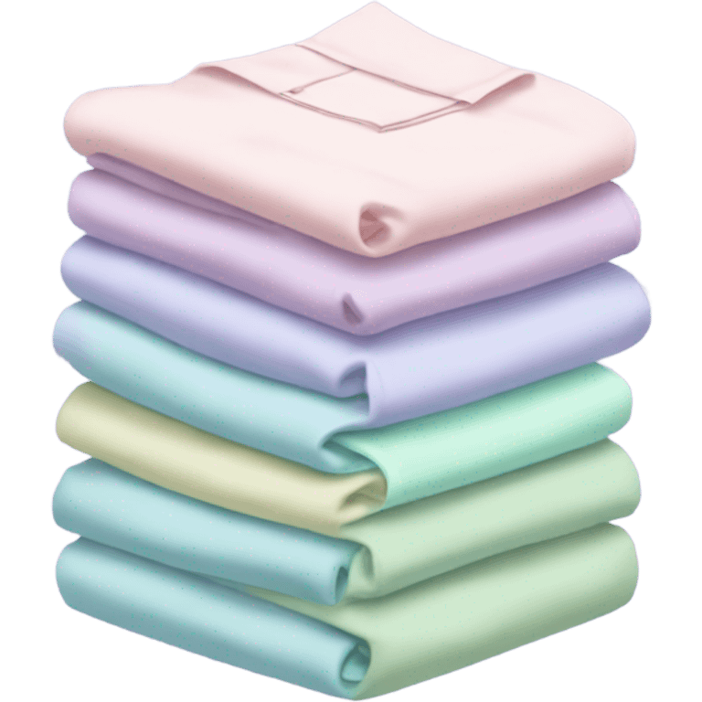 Pile of folded pastel clothes emoji