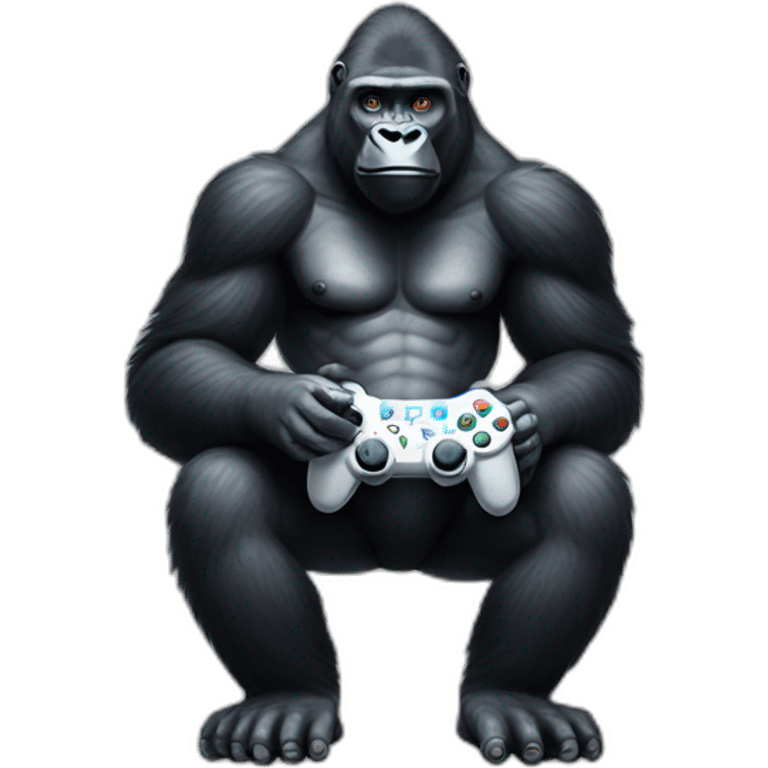 Gorilla with game controller emoji