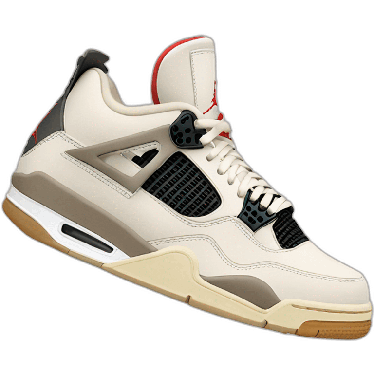 Jordan 4 off white beige emoji