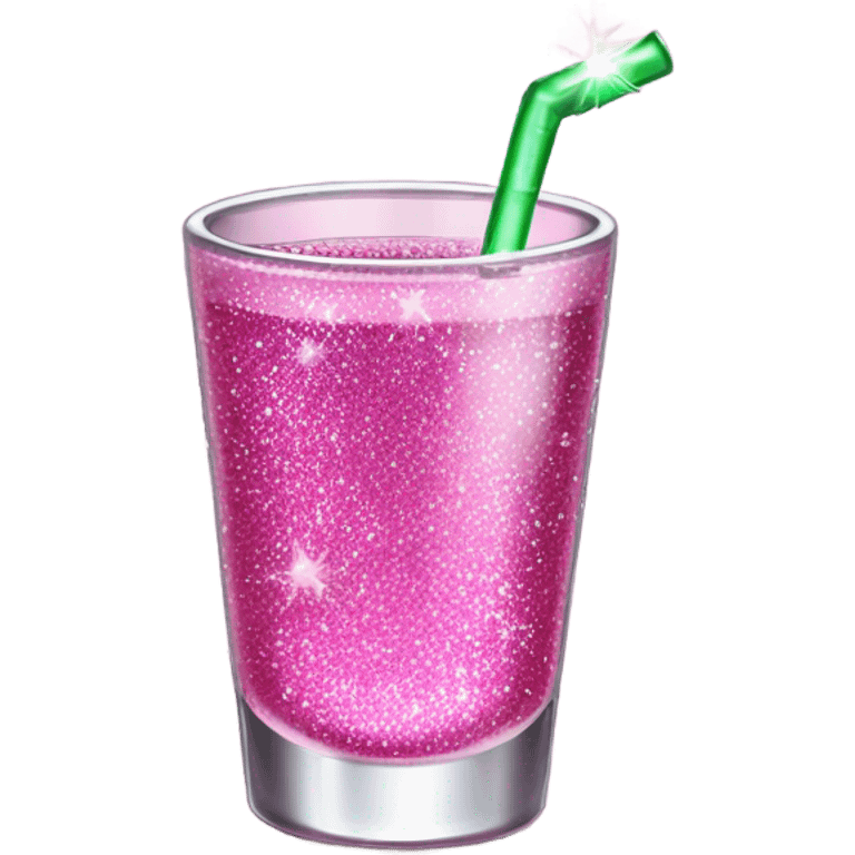 Pink shot drink with glitter  emoji