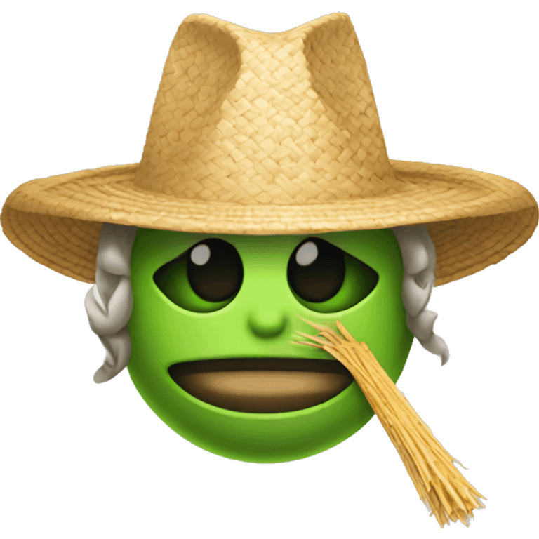 demon with straw japanese hat emoji