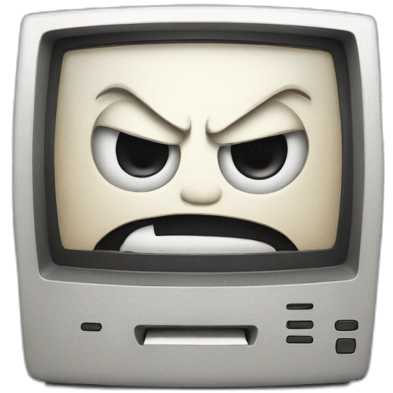 Angry computer emoji