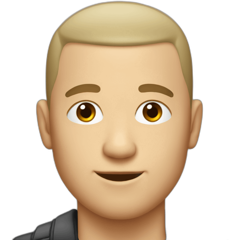 Buzz cut white guy emoji