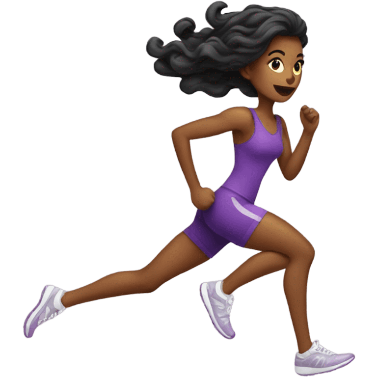 running glamour girl  emoji