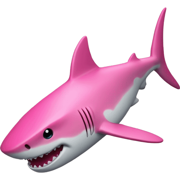 A pink shark emoji