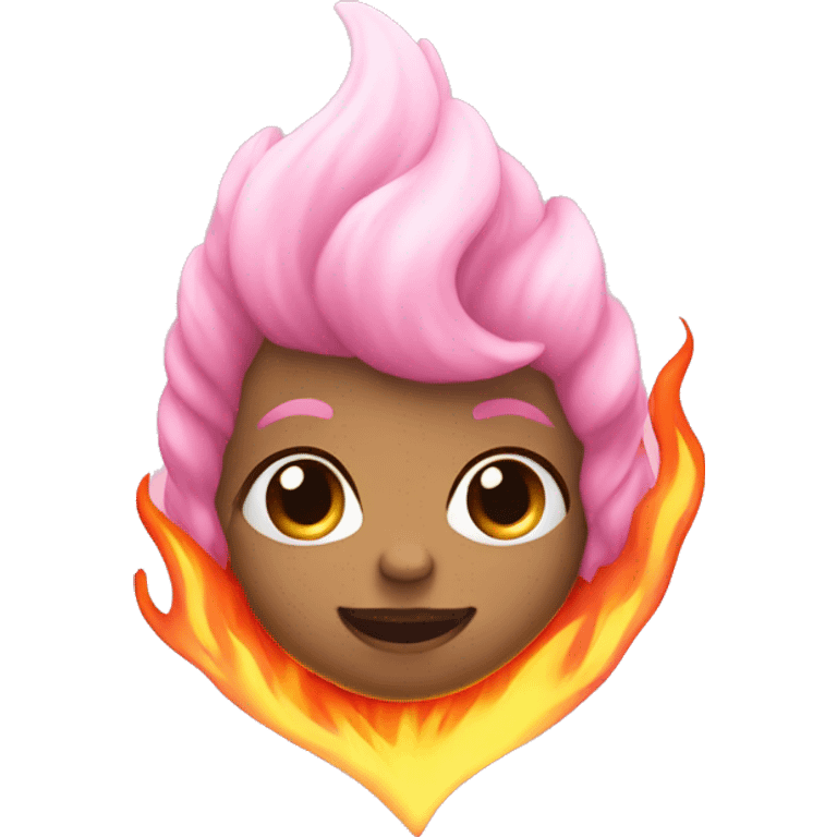 Baby pink flame heart  emoji