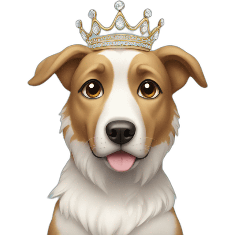 Dog wearing a tiara emoji