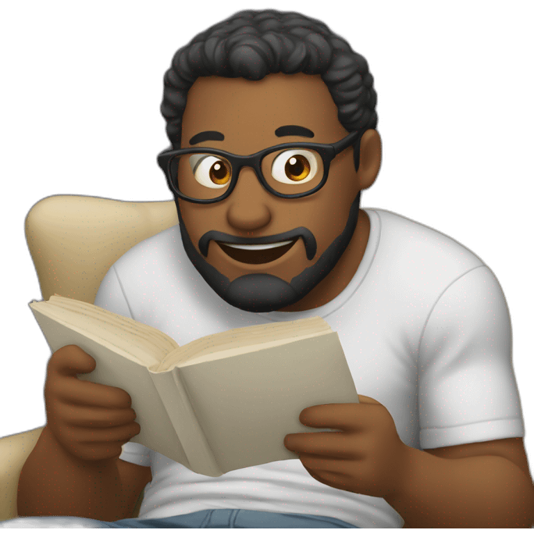 Reading comic  emoji