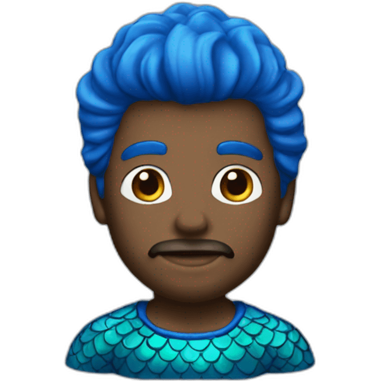 Men mermaid blue royal emoji